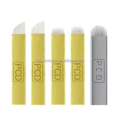 Private Label PCD12U 14U 19U 21U Microblading Tattoo Nadeln PCD Blades Permanent Make-up Blades Manuelle Augenbrauen Tattoo U Blade