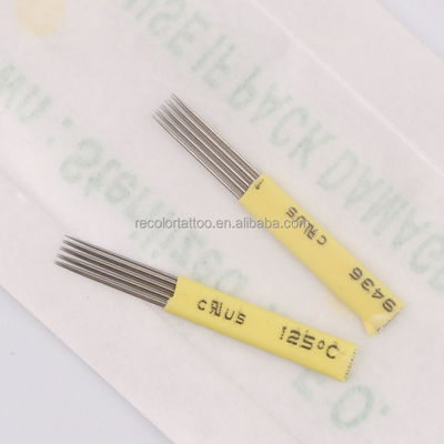 Private Label Microblading Schattierungs-Klinge Tattoo Nadel DOPPELREIHE Flach und U-Form Microblading Nadel für Augenbrauen & Lippen Tattoo