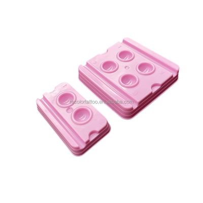 Mini Tattoo Tintenbehälter Mikropigment Kappe Permanente Make-up Kleber Halter Augenbrauenbürste Werkzeug Zahnmischwerkzeug alles aus Kunststoff