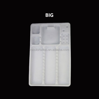 Einweg-PVC-Tattoo-Tray-Halter-Organisator Waschbare Plastikpigment-Speicherfächer für Permanent Make-up-Zubehör