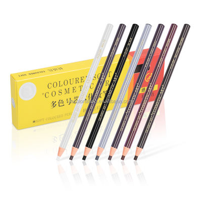 Private Label Wasserdicht Kunst Farbe Make-up Augen Augenbrauen Pen Enhancers Weißes Mikrobladen Bleistift Tattoo Dauerbrauen Accessoire