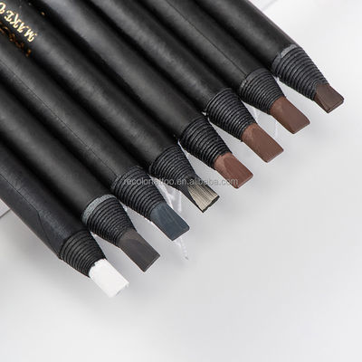 Private Label Hard Core Weiß Wasserdichter Augenbrauenstift Professioneller Augenbrauen-Enhancer Kosmetik Microblading Augenbrauenstift