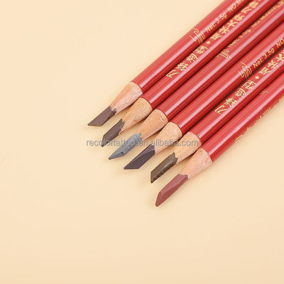 Kundenspezifische Augenbrauen-Enhancer aus Holz, harter Augenbrauenstift, Permanent-Tattoo-Stift, Augenbrauen-Tönung, Microblading-Marker-Stift