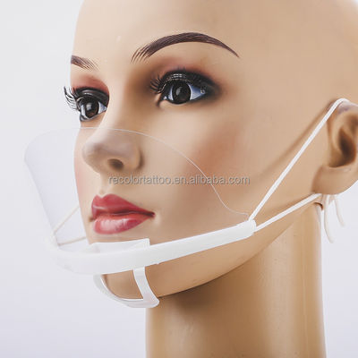 Transparenter Antibeschlag-Kunststoffschild für Microblading-Gesichtsmaske mit Mundstück Tattoo Permanent Make-up Beauty Salon Zubehör