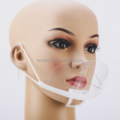Transparenter Antibeschlag-Kunststoffschild für Microblading-Gesichtsmaske mit Mundstück Tattoo Permanent Make-up Beauty Salon Zubehör