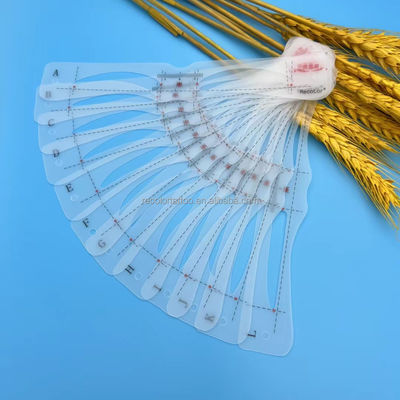 Private Label Augenbrauen-Shapper DIY 12 Set Weiches Lineal Augenbrauen-Definitor Augenbrauen Stempelkarte Weiches Lineal Schablonen-Shaping Makeup Tool