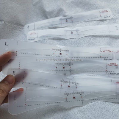Etichetta Privata 12PCS Riusabile Modella Sopracciglia Fai-da-Te Righello Morbido Definitore Sopracciglia Timbro Scheda Righello Morbido Stencil Strumento Trucco