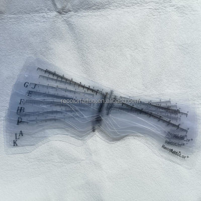 Etichetta Privata 12PCS Riusabile Modella Sopracciglia Fai-da-Te Righello Morbido Definitore Sopracciglia Timbro Scheda Righello Morbido Stencil Strumento Trucco