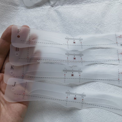 12 Formen Augenbrauen Schablone Kopfband Augenbrauen Lineal Maße Formen Werkzeuge mit Augenbrauen Bleistift und Trimmer Mikroblading Zubehör