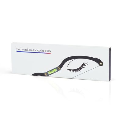 Hilfshorizontale Lineal für die Beschriftung von Drosseln Metall Kunststoffbogen Augenbrauen Positionierungswerkzeug Permanentes Make-up-Zubehör