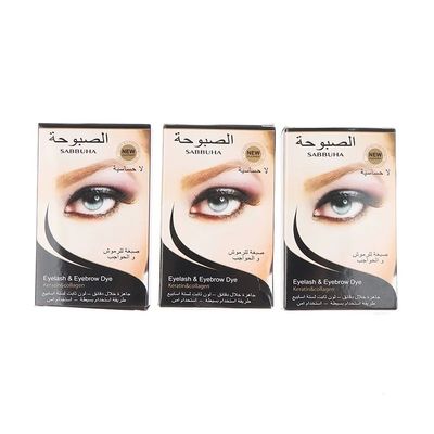 Private Label Henna Brow Dye Kit Wimpern und Augenbrauen Tint Gel in Braun Schwarz Kaffee Schnelle einfache Anwendung