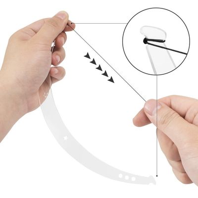 Durchsichtige Acrylbrauenliner für symmetrische Tinte Zeichnung Stickerei Stufe Hilfsstufe Permanente Make-up-Zubehör