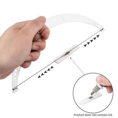 Durchsichtige Acrylbrauenliner für symmetrische Tinte Zeichnung Stickerei Stufe Hilfsstufe Permanente Make-up-Zubehör