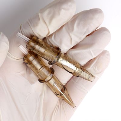 Durchsichtige Gold Diamant Tattoo Nadelpatrone Einweg Super scharf und präzise Membran versiegelt Versorgung Dauermerkmal