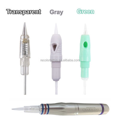 Digitale Augenbrauen Tattoo MTS Wireless Microblading Pen Edelstahl Nadelpatrone für Permanente Make-up Maschine Grüne Nadel