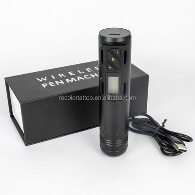 Private Label Portable Wireless Tattoo Machine Pen mit LED-Display Langer Betriebszeit Dreh-Tattoo-Pistole Dauermerkmal