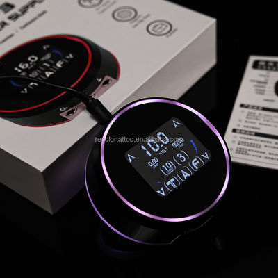 AURORA Mini Tattoo Pen Stromversorgung mit LCD-Bildschirm EU/US Adapter Spulenpistole & Drehtattoo-Maschine Dauermake-up-Zubehör