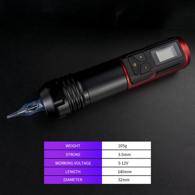 Tragbare drahtlose elektrische Tätowiermaschine Pen professionelle permanente Make-up-Pistole mit Hohl-Cup-Motor maximale Batteriekapazität