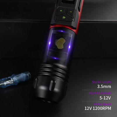 Tragbare drahtlose elektrische Tätowiermaschine Pen professionelle permanente Make-up-Pistole mit Hohl-Cup-Motor maximale Batteriekapazität
