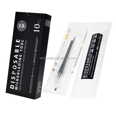 Einweggesetzte 0,18mm 18U Nano Mikroblading Tattoo Pen Augenbraue Tattoo Pen Blades Halter Mikroblading Werkzeug
