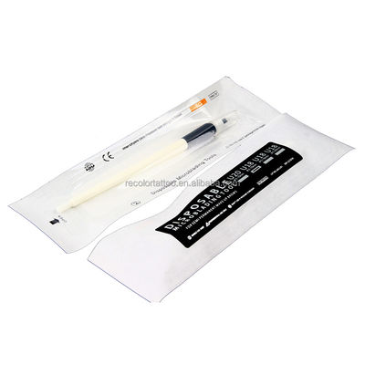 18U Einweg-Microblading-Stift 0,15 0,18 mm Sterilisierte Permanent-Make-up Augenbrauen-Tattoo-Werkzeuge in Pink, Schwarz & Weiß