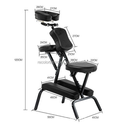 Multifunktionaler, faltbarer PU-Leder-Spa-Stuhl für Tattoo- & Massagesalon, Beauty, verstellbarer Stuhl - für Permanent-Make-up