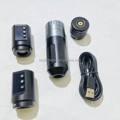 2 Batterie RCA 2.4-2.6-3.0-3.4-3.8-4.2mm Verstellbarer Schlag Wireless Rotary Tattoo Pen Machine Künstler Körperkunst Tattoo Permanent