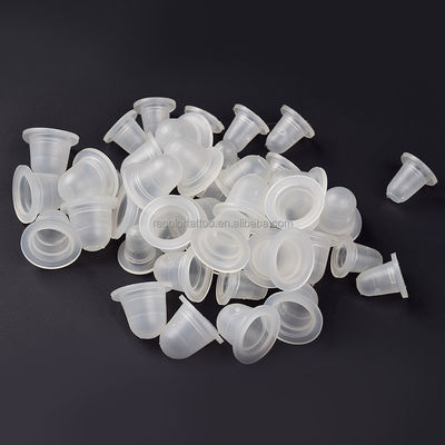 Professionelle 100pcs Mikroblading Tattoo Weiches Silikon Tintenbecher Permanentes Make-up Zubehör für Tattoo-Versorgung