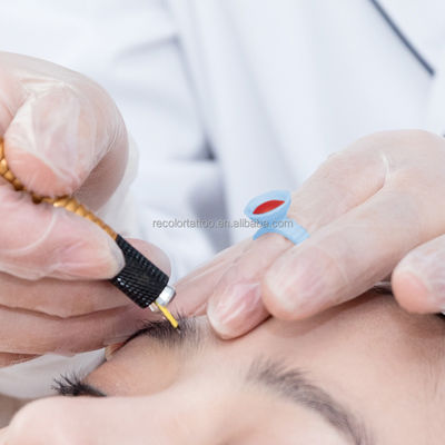 Professionelle 100 Stück Mikroblading Tattoo Tinte Ringe für Permanente Make-up hochwertiges Zubehör