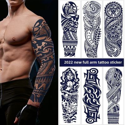 Kräutersaft-Serie Vollarm-Tattoo-Aufkleber Wasserdicht und Schweißdicht Halbpermanent Körperkunstdesign