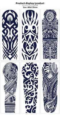 Kräutersaft-Serie Vollarm-Tattoo-Aufkleber Wasserdicht und Schweißdicht Halbpermanent Körperkunstdesign
