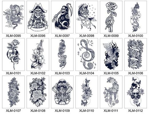 Langlebige 15 Tage wasserfeste Kräutersaft-Körper-Tattoo-Aufkleber, neues Sonnendesign mit Lotus für Männer und Frauen
