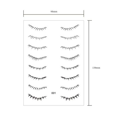 3D Realistische untere Wimpern temporäre Tattoo Einweg-Schönheits-Make-up Augenaufkleber aus strapazierfähigem Papier