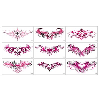 Privater Belly Love Couple Tattoo Aufkleber Neues Sexy Succubus Design für Brust Temporäres Body Art Papier Material