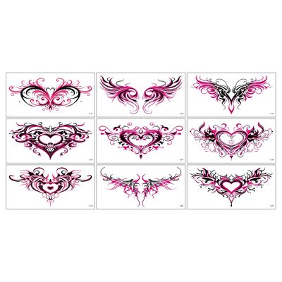 Privater Belly Love Couple Tattoo Aufkleber Neues Sexy Succubus Design für Brust Temporäres Body Art Papier Material