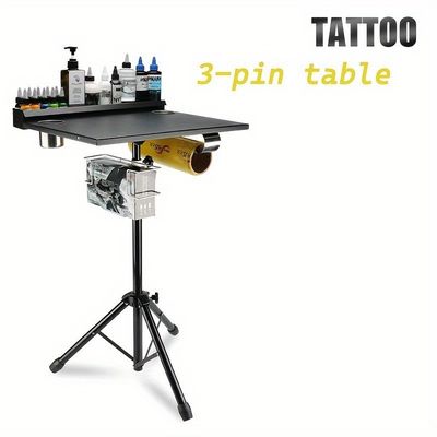 Modernisierte Metalltattoo-Arbeitsbank mit verstellbarem Schutzfilmregal