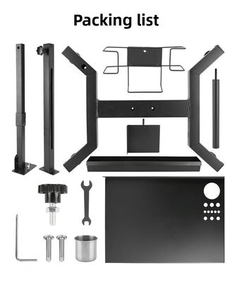 Tragbarer, verstellbarer Tattoo-Werkbankwagen aus Metall, wasserdicht, multifunktionaler mobiler Werkbankhalter, Permanent-Make-up-Zubehör
