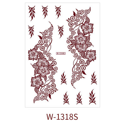 Neues braunes Spitzen-Henna-Tattoo-Aufkleber wasserfestes Papier-Design für temporäre Tattoos