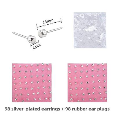 98 Stück Edelstahl Ohrstecker Permanent Make-up Zubehör für Ohrpiercing