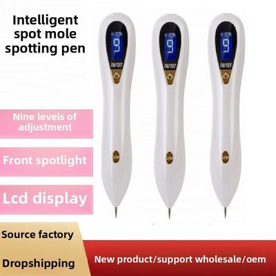 Wiederaufladbarer Neun-Geschwindigkeits-ABS Dot Pen Handheld LED-Anzeiger und USB-Stecker für Home Beauty Sommersprossenfleckenentfernung