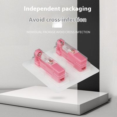 Private Label Pink Disposable Ear Piercing Gun mit Nail Stud Matte Finish Liquid Form