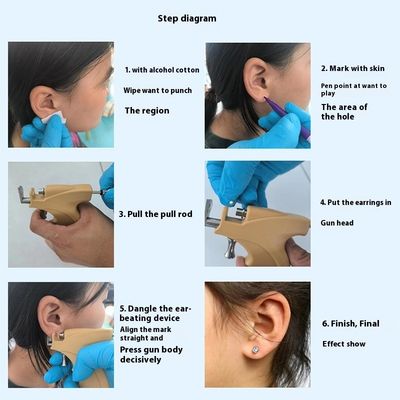Großhandel Stud Nagelpistole Ohr Piercing Tool Zubehör für dauerhafte Vorteile Patronen Nadeln Permanente Make-up