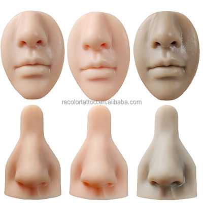 Private Label Simuliertes Silikon-Gesichtsmerkmale-Set Menschliches Punktionsübungsmodell Lehrmittel für Permanent Make-up Augen