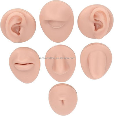 8 Stück Silikon Gesichtszüge Set Übung Simulierte menschliche Punktion Modell für Permanente Make-up Training Lehre Modell Augen Nase