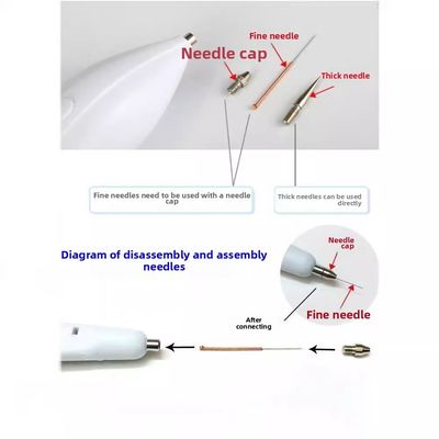 Original Schönheitsgeräte Zubehör Deutsch Weiß Edelstahl Dot Mole Pen Nadel Spot Fegen Augenmassage Ausrüstung