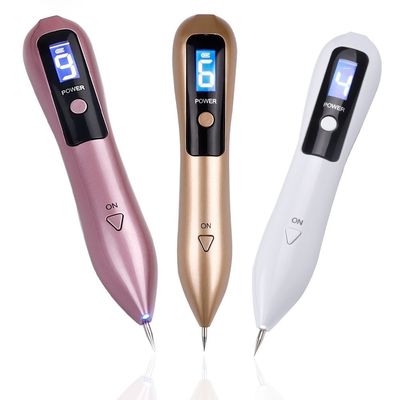 Neuer schmerzfreier Punkt-Muttermal-Spot-Stift, tragbares elektrisches Schönheits-Salon-Lasergerät mit LCD für Gesicht und Körper, mit US/UK/CN/JP-Steckertypen