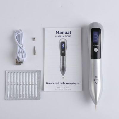 Neuer schmerzfreier Punkt-Muttermal-Spot-Stift, tragbares elektrisches Schönheits-Salon-Lasergerät mit LCD für Gesicht und Körper, mit US/UK/CN/JP-Steckertypen