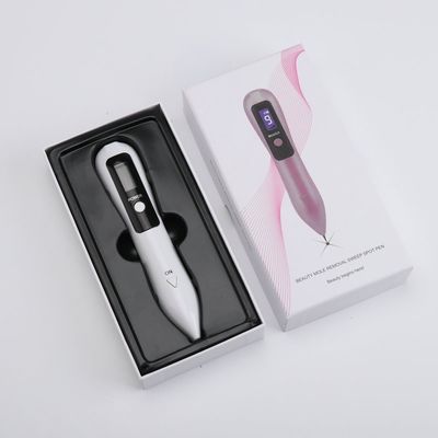 Neuer schmerzfreier Punkt-Muttermal-Spot-Stift, tragbares elektrisches Schönheits-Salon-Lasergerät mit LCD für Gesicht und Körper, mit US/UK/CN/JP-Steckertypen