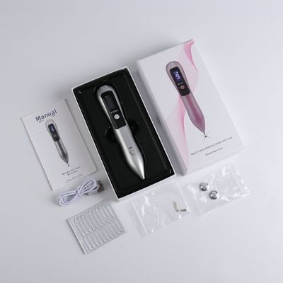 Neuer schmerzfreier Punkt-Muttermal-Spot-Stift, tragbares elektrisches Schönheits-Salon-Lasergerät mit LCD für Gesicht und Körper, mit US/UK/CN/JP-Steckertypen
