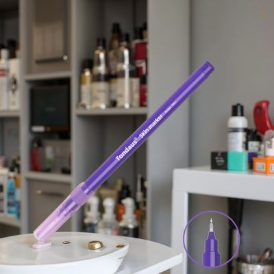 Private Label Microblading Augenbrauen Tattoo Marker Stift Kunststoff Chirurgische Haut Positionierung Werkzeug Lila Permanent Make-up Zubehör